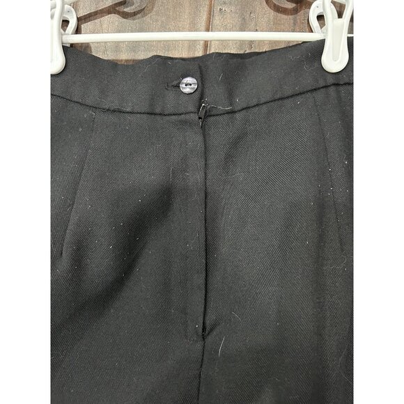 Vintage Pearl Gordon Black Pencil Skirt High Waist Knee Length Size 14 - Picture 5 of 10
